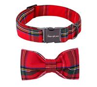 Unique style paws Dog Collar with Detachable Bow tie, Adjustable Dog Collars with Bow for Small Medium Large Dogs or Cats XXS-XL