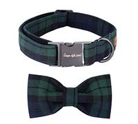 Unique style paws Dog Collar with Detachable Bow tie, Adjustable Dog Collars with Bow for Small Medium Large Dogs or Cats XXS-XL