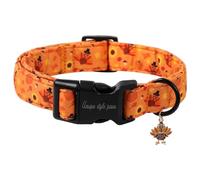 Unique style paws Halloween Dog Collars-Pumpkin Dog Collar Quick Release Cotton Collar Gift Durable Cute Fall Collar for Small Medium Large Boys Girls Dogs
