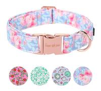 Unique style paws Summer Dog Collar Blue Harnesses Collars & Leads for Collar Pink Flower Dog Wide Chain Dog Collar Pull Collar Gifts for Small Medium Large Dogs XS