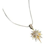 Unique Sunflowers Statement Necklace Bold Floral Pendant Steel Chain Adjustable Length 45cm to 50cm Hip Hop Flower Chain, One Size, as described, as described