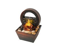 Unique Table Ornament for Elegant Living Spaces, Modern Table Decoration with Decorative Flowing Fountain for Feng Shui Money Attraction (Brown, One Size)