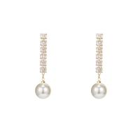 Unique Tassels Dangle Earrings Featuring Sparkling Zircon and Pearls for Distinctive Styles Copper Materials Comfort Fit Crystal Earrings