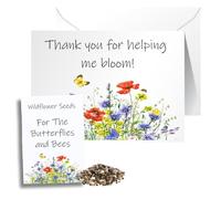 Unique Teacher Thank You Card with Wildflower Seed Packet Teacher Gift - Perfect End of Year Gift for Teachers - Helping Me Bloom