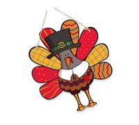 Unique Thanksgiving Door Wreath Elegant Turkey Door Hanger Stylish Sign Plate For A Warm Festival Welcome Hanging Sign