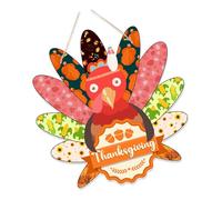 Unique Thanksgiving Door Wreath Elegant Turkey Door Hanger Stylish Sign Plate For A Warm Festival Welcome Hanging Sign