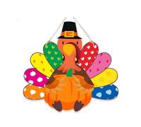 Unique Thanksgiving Door Wreath Elegant Turkey Hanger Stylish Sign Plate For A Warm Festival Welcome Holiday Door Decors