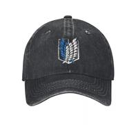 Unique Trend AOT Mikasa Ackerman Shield Wings Unisex Style Baseball Cap Distressed Denim Washed Caps Hat Vintage Outdoor Snapback Hat The Gift of Love