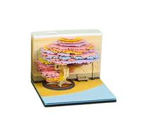 Unique Twenty Twenty Six Weekly Planner Blossomy Wood Sculpture Calendar with Note Panes for Productivity Augmenter Desk Decoration Spring Jungle Desk Deck