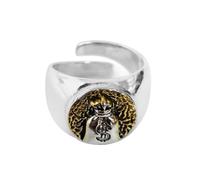 Unique Us Dollar Money Sign Statement Rings for Men's Women Vintage Hip Hop Money Bag Punk Style Stacking Ring Extendable Knuckle Finger Band Fashion Personalization Jewelry for Dad Comfort Fit