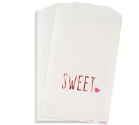 Unique Valentines Foil Sweet Glassine Treat Bags x 8