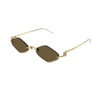 Gucci GG1604S 002 Woman Sunglasses Metal Gold Brown Geometric