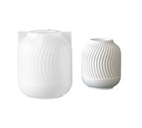 Unique Vertical Stripe Vase Silicone Mold Art Jewelry Holder Decorative Piece Concrete Flower Pots Mold Resin Casting Waved Pattern Making