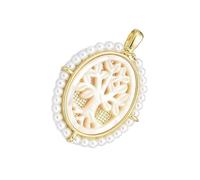 Unique Virgin Marys Pendant Necklace With Mother Of Pearls Shells And Micros Inlay Designs Daily Use Stylish Outfits Unique Faith Jewelry