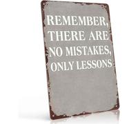 Unique Wall Hanging Sign About Learning from Mistakes 8 X 12 in