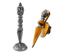 Unique Wand Dice Spinner Skull Tower Roulette Metal Mechanical Dice Set for DND Role Playing Steampunk Themed Games