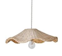 Hand Woven Rattan Lamp Shade - Unique Wave Wicker Lamp Shade - 17 x 5 Inch - Unique Boho Lamp Shade - Rattan Light Shade - Rattan Pendant Light Shade - Wicker Pendant Light Shade