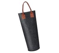 UNIQUE WINE BAG - Insulated Felt Wine Bottle Holder, Reusable Thermal Travel Carrier | Portable Leak Champagne Bag for Picnic, Wedding, Dinner and Party, Elegant, dark grey, Consulte la descripción