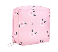 Unique Women's Hygiene Travel Bag Multiple Interior Pockets for Organizing Sanitary Pads and Small Toiletries Fashionable Cartoon Design Organizers Pouches