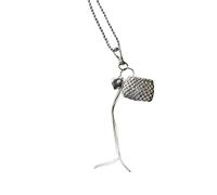 Unique Woven Bag Inspired Necklace with Soft Leather | Leather Tassels with Heart Designs in a Woven Pattern for Stylish Women and Contemporary Woven Bag Styles