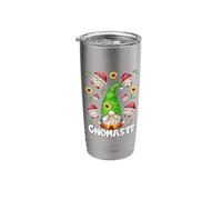 Unique Yoga Garden Gnome for Women with Toadstool Mushroom Stainless Steel Insulated Tumbler