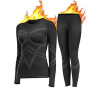 UNIQUEBELLA Thermal Underwear Womens, Quick Dry Winter Ladies Thermal Underwear Ski Thermal Underwear Set Functional Underwear for Skiing Sport Yoga