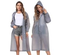 UNIQUEBELLA Travel Raincoat Rain Jacket,2 Piece Hooded Adult Raincoat for Camping Emergency Outdoor