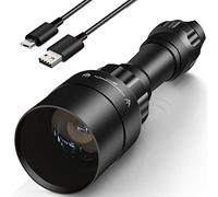 UniqueFire 1605 Infrared LED Torch, Zoomable Invisible Light Flashlight for Use with Night Vision Devices,USB Rechargeable, Adjustable Focus,Dimmable (T50_850nm Wavelength)