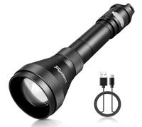 UniqueFire H5 Infrared LED Torch, T50 940NM Flashlight, Zoomable Invisible Light for Use with Night Vision Devices,USB Rechargeable, Adjustable Focus, Dimmable Light