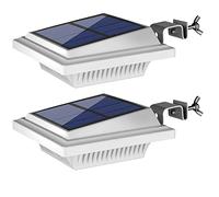 UniqueFire Outdoor Solar Fence Lights - 40 LED Outdoor Security Lights for Eaves, Garden, Landscape & Walkway (2PCS, Cool White, Waterproof)