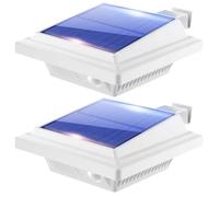 UniqueFire Security Lights Outdoor, 40LEDs Gutter Lights, Waterproof Outside Wall Light, Super Bright Flood Lights Mains Powered for Garage, Garden, Backyard Decorations (2, Cold White)