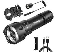 UniqueFire Vcsel 940nm IR Illuminator Flashlight Lights for Night Vision,Zoomable Fresnel Lens Infrared LED Torch Light Rechargeable with Remote Pressure Switch & Bracket Max Illuminate 1000Meters