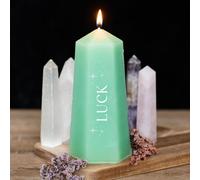 Uniqueful Luck Crystal Candle with Rough Green Aventurine | Size: 1 Pack Uniqueful Green 1 Pack