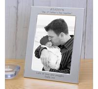 Uniqueful Men's Personalised Daddy 1st Father's Day Silver Plated 6x4 Frame Uniqueful Silver