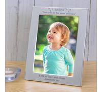Uniqueful Men's Personalised Daddy love you to the moon Silver Plated Frame Uniqueful Silver