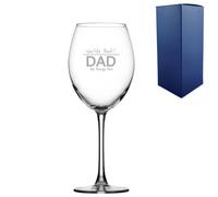 Uniqueful Men's Personalised Engraved Fathers Day Enoteca Wine Glass for Dad in Clear Uniqueful Clear