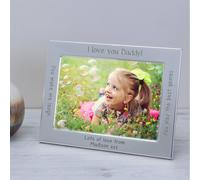 Uniqueful Men's Personalised I or We Love You Daddy Silver Plated Frame 7 x 5 Uniqueful Silver