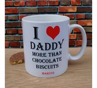 Uniqueful Men's Personalised Love Daddy More Than . . . Mug Fathers Day Gift for Dad in White Uniqueful White