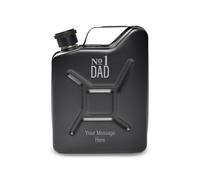 Uniqueful Men's Personalised No.1 Dad Black Jerry Can Hip Flask Father's Day | Size: 100ml Uniqueful Black 100ml