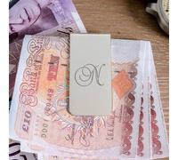Uniqueful Men's Personalised Script Initial Silver Plated Money Clip Birthday Gift Uniqueful Silver One Size
