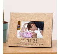 Uniqueful Men's Personalised The Day You Became My Daddy Frame for Dad in Brown Uniqueful Brown