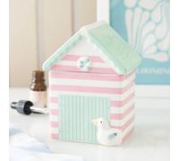 Uniqueful Pastel Beach Hut Oil Burner in Pastel Pink/White/Mint