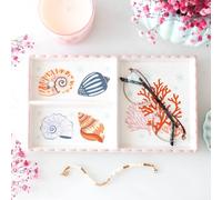 Uniqueful Pastel Shell & Coral Trinket Tray | Size: 1 Pack Uniqueful Multicolor 1 Pack