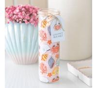 Uniqueful Pastel Shell Print Coconut & Sea Salt Tube Candle for Friend | Size: 15 cm Uniqueful Multicolor 15 cm