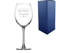 Uniqueful Personalised 19oz Enoteca Wine Glass Names Birthday Friend in Clear Uniqueful Clear