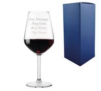 Uniqueful Personalised Allegra 490ml Red Wine Glass Birthday Gift for Friend in Clear Uniqueful Clear