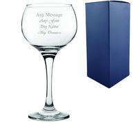 Uniqueful Personalised Ambassador Balloon Gin Glass Birthday Gift for Friend in Clear Uniqueful Clear
