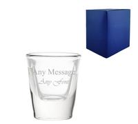 Uniqueful Personalised American Shot Glass 1oz 30ml Any Message Birthday in Clear Uniqueful Clear