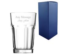 Uniqueful Personalised American Style Iced Tea Casablanca Glass Any Message 15oz in Clear Uniqueful Clear