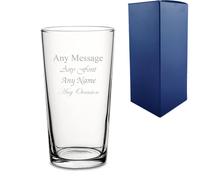 Uniqueful Personalised Any Message Conical Pint Glass Wedding Beer Birthday in Clear Uniqueful Clear